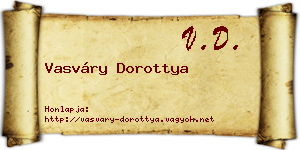 Vasváry Dorottya névjegykártya